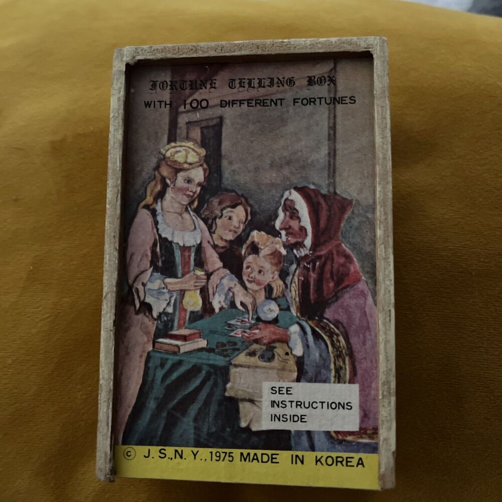 Shackman NY 1970 ‘s Fortune Telling Box Different Fortunes Taiwan Vintage